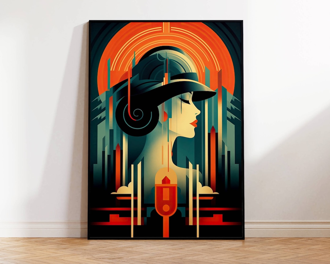 Art Deco Poster, Art Deco Wall Art, Art Deco Framed Prints, With or