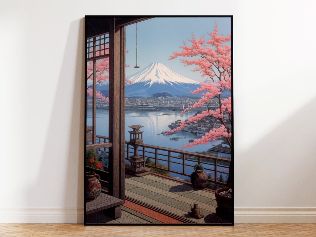 Japanese Wall Art Print With or Without Frame Various Sizes Wall Art