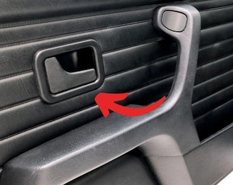 4x BMW E30 Interior Door Handle Trim – Black Plastic Covers (Set of 4)