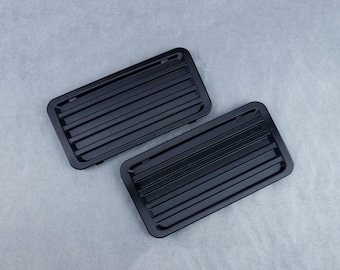 SET BMW E30 Early Type 1 Valance Fog Light Delete Blank Ribbed Trim Cover Fill Plate - PAIR