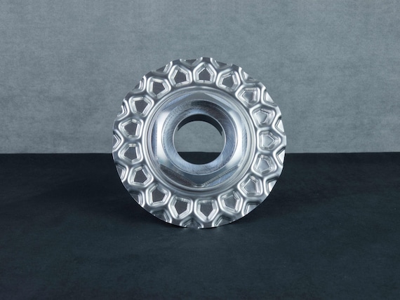 BBS RCホイールセンターキャップ - アルミ製六角形＋ワッフルRS 