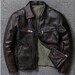 Heren handgemaakte vintage stijl slim fit noodlijdende motorfiets biker echte radijs bruin lederen jas