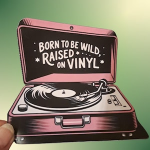 Sticker Plattenspieler Aufkleber DJ Musik Vintage Scrapbooking Laptop Vinyl Retro Design Statement
