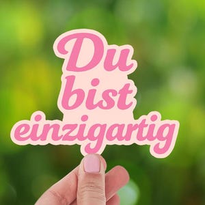 Motivatiesticker Jij bent uniek sticker zelfliefde positieve spreuk bevestiging cadeau-idee vinyl glanzend