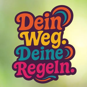 Motiverende sticker op jouw manier. Jouw regels. Motivatiesticker Laptopplanner Bullet Journal Aanmoediging Succes Geluk Inspiratie Liefde