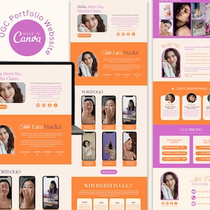 UGC Portfolio Website Template, Canva Media Kit (PDF)