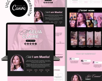 Modern UGC Portfolio Website Template | Canva Media Kit