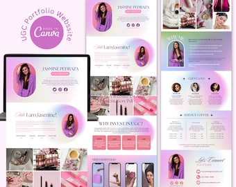Minimalist UGC Portfolio Template, Canva Website