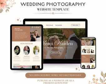 Canva Photography Website Template | Marketing, Portfolio (Digital)