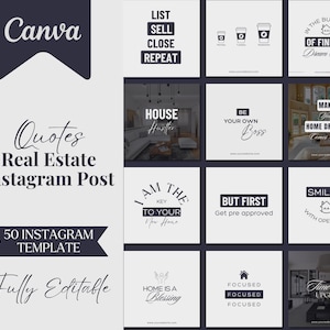 50 Funny Real Estate Posts - Realtor Quotes - Real Estate Social Media Templates - Real Estate Instagram Posts - Real Estate Marketing