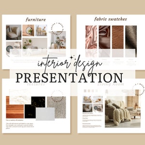 Interior Design Template | Client Presentation Template | Interior Designer Moodboard | E-Design Presentation Board | Canva Template