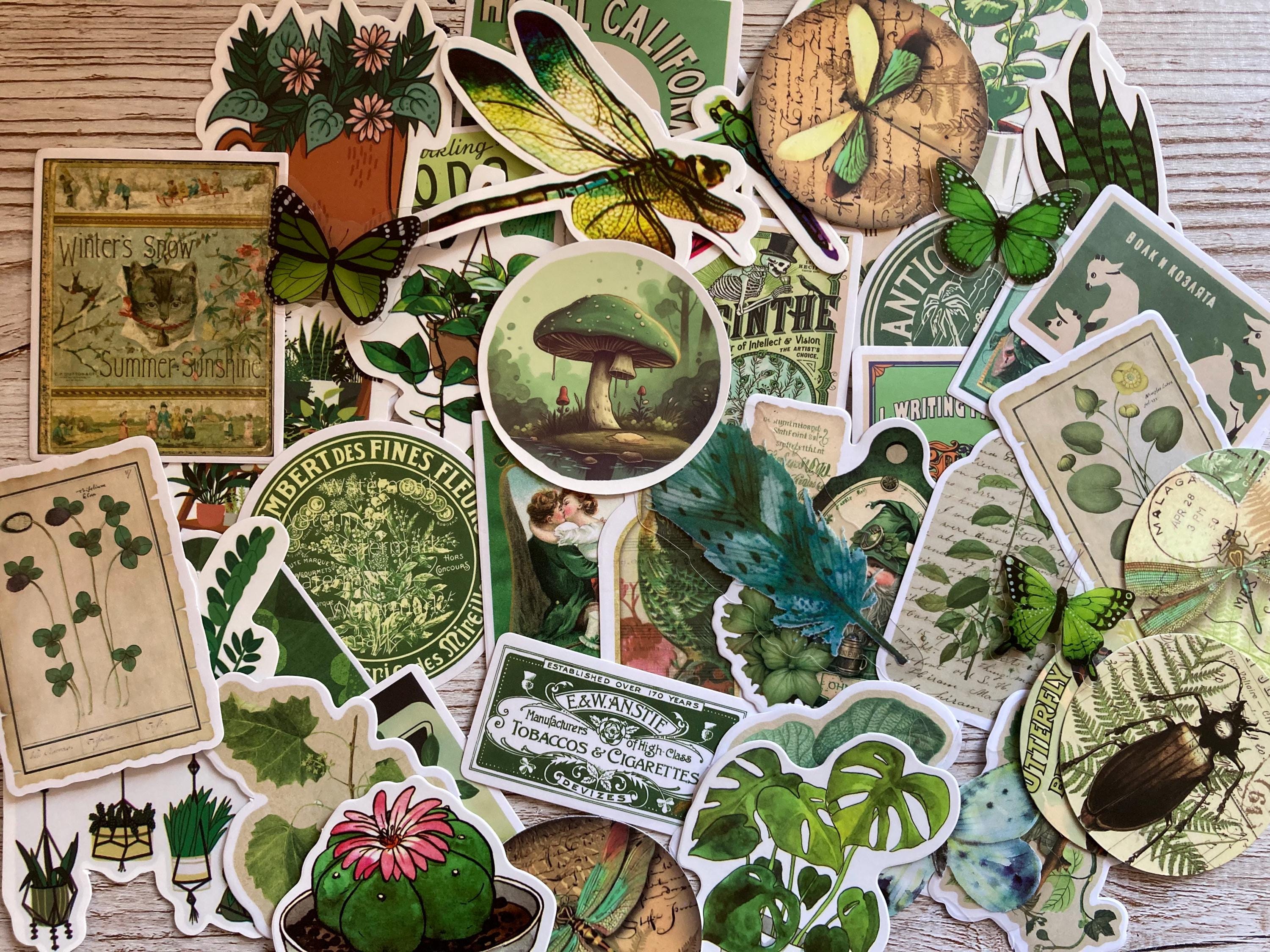 Random Standing Sticker 50 Random Stickers: Craft Planner Scrapbook Decals, Retro, Vintage ...
