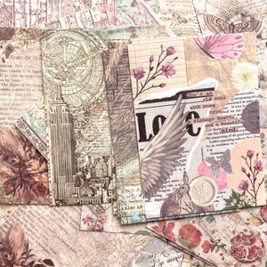 100 Vintage Memories Botanical Craft Papers, Scrapbook & Journal Bundle, Floral Illustrations, Journaling Craft Supplies, Scrapbooking