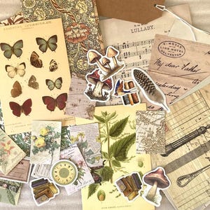 Mindfulness Journaling Kit: Vintage Ephemera, Stickers, Art Therapy