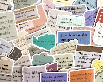25 Movie Quote Sticker Pack, Love Craft Stickers for Journalling, Inspirational Stickers Planners, Cardmaking, Scrapbooking, Laptops