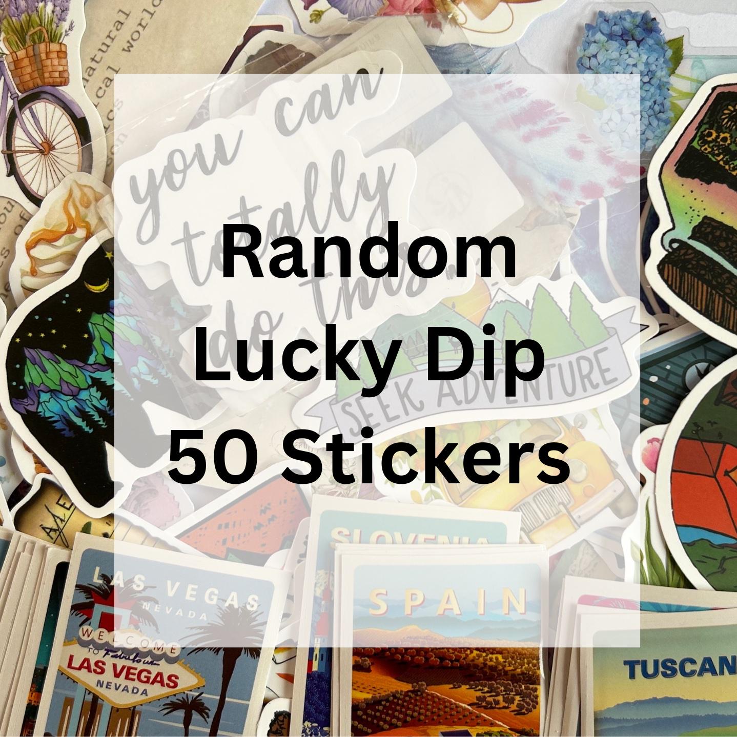 Random Sticker Sheets 50 Random Stickers: Craft Planner Scrapbook Decals, Retro, Vintage ...