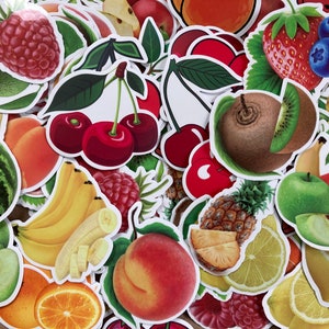 25 confezioni di adesivi di frutta estiva, limoni, fragole, angurie, adesivi artigianali per diari, agende, creazione di biglietti, scrapbooking, computer portatili