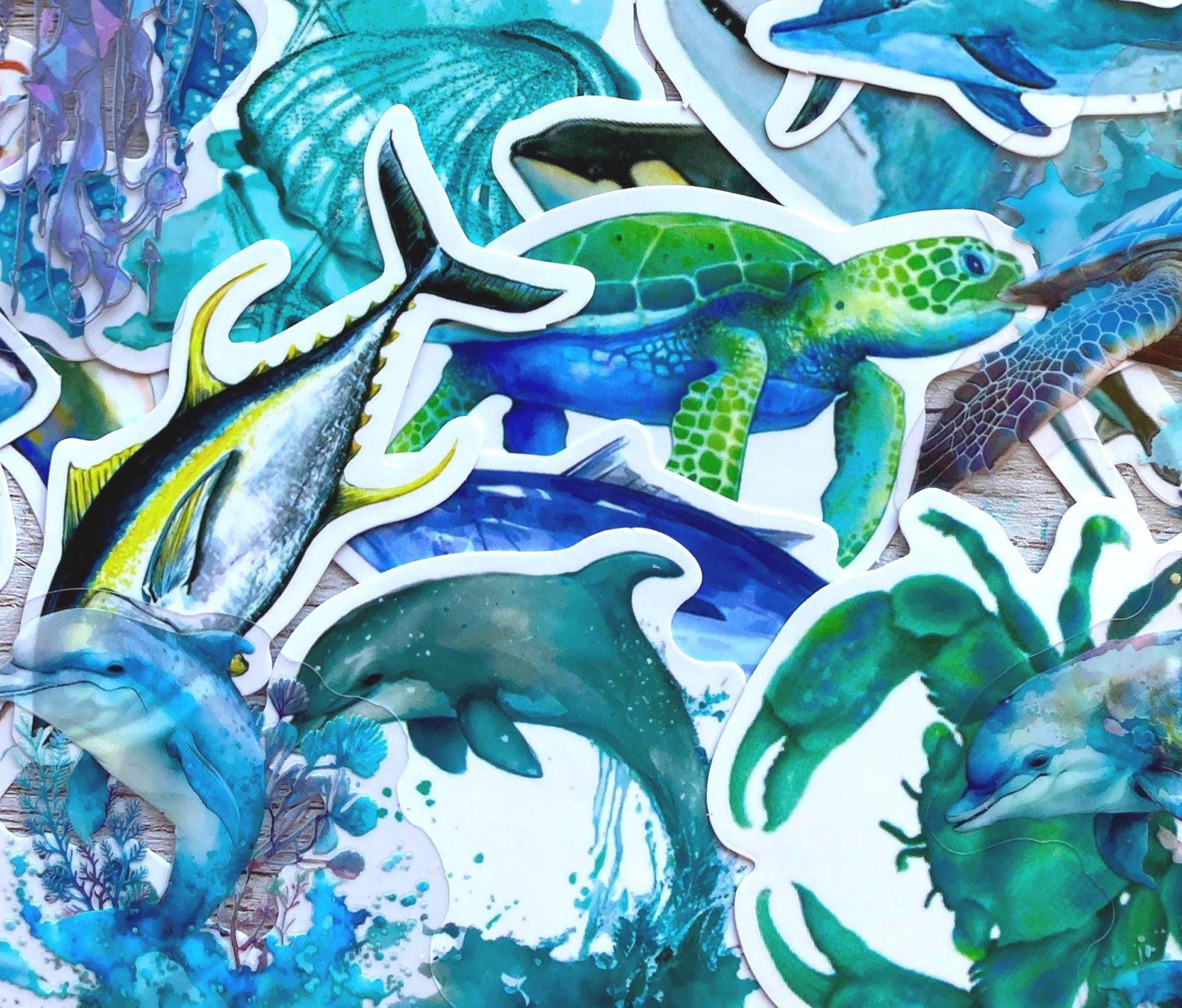 Life Fish Sticker 50 Sea Life Sticker Pack: Ocean Theme Scrapbook Stickers - Etsy UK