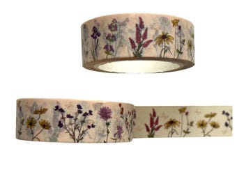 Wildflower Washi Tape Set: Floral Scrapbook, Journaling Craft Tape