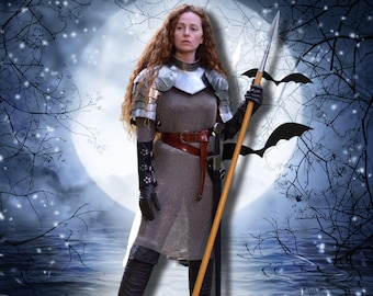 Women's Gothic Armor Suit - Blackened Steel Lady Knight Full Body Armor - Dark Fantasy Warrior Set for SCA, LARP & Ren Fair 2026
