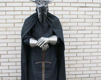 Dark Knight Armor Set with Mask Helmet – Gothic Medieval Steel Armor Cosplay Costume