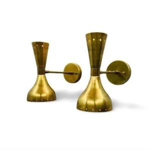 Handmade Brass Wall Sconce: Modern Industrial Wall Lamp
