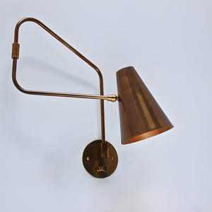 Vintage Italian Brass Wall Sconces: Mid-Century Diabolo Lamps, Pair