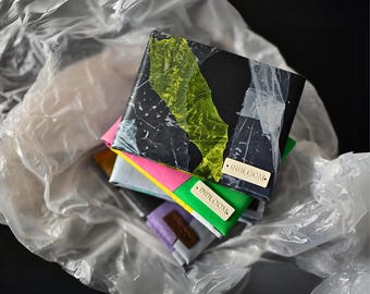 Cartera reciclada / Cartera de cuero vegano hecha a partir de bolsas de plástico recicladas / Cartera sostenible para hombres y mujeres