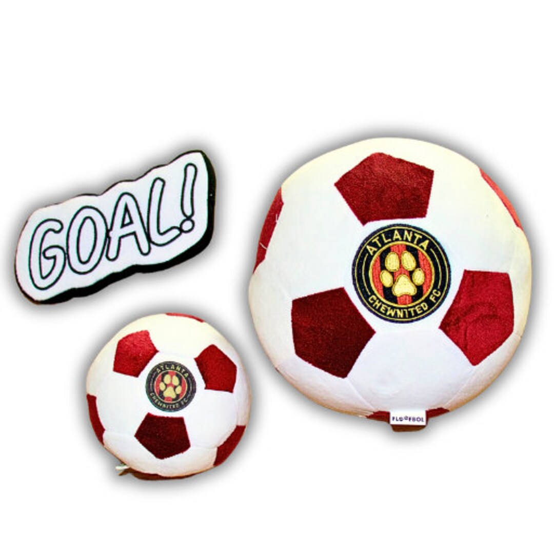 Atlanta United Plush Dog Toy Dog Ball Squeaky Toy Soccer Etsy