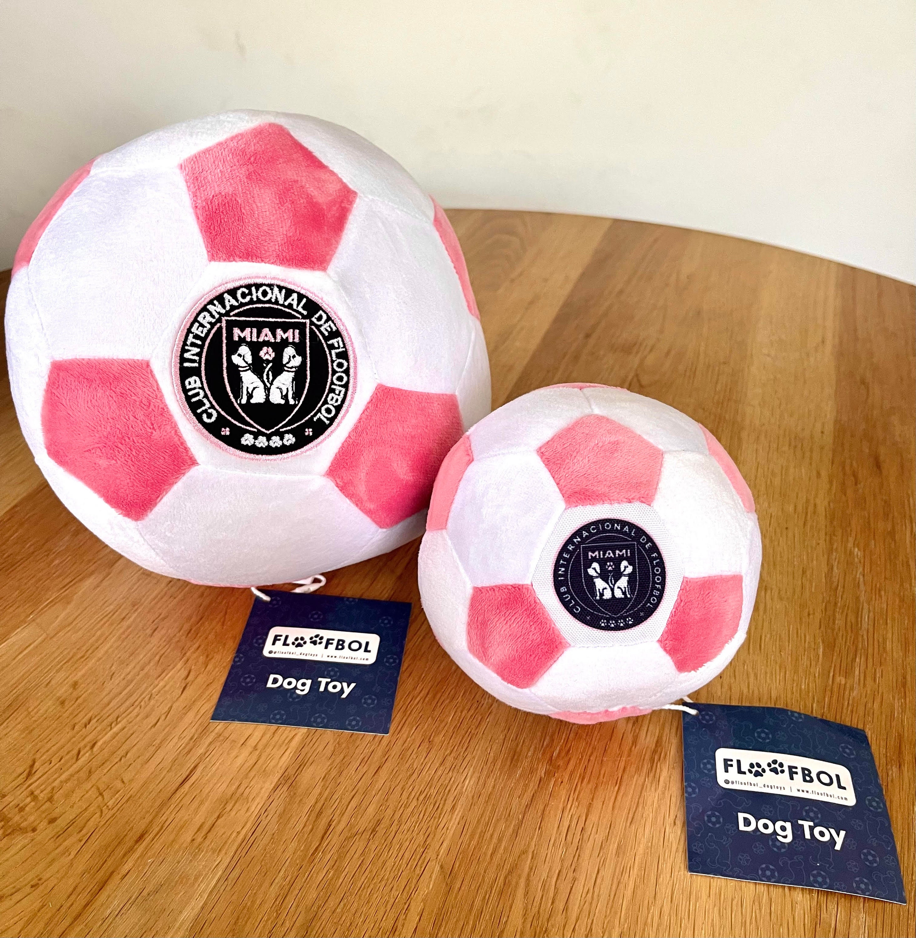 Plush Soccer Ball Dog Toys, Miami Dog Toy, Squeaker Toy, Dog Gift, Pet