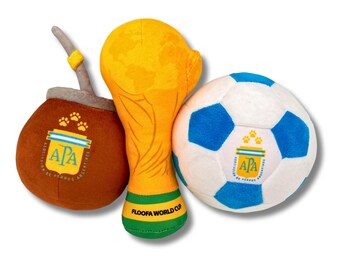 Argentina Soccer Plush Dog Toy, Squeaky Soccer Ball Dog Toy, Soccer Player Gift, Lionel Messi Fan, World Cup Soccer, Copa America