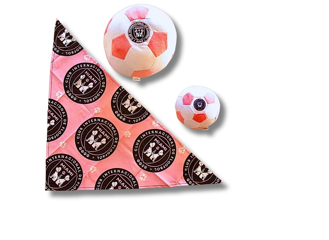 Miami Soccer Ball Plush Dog Toy Bundle Pink Soccer Ball Dog Etsy