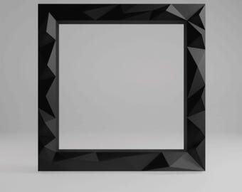 24in Geometric Frame 3D Papercraft Template, Low Poly SVG DXF PDF Cricut, Modern Wall Decor