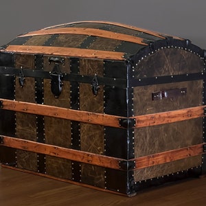 336 Restored Vintage Antique Trunks Dome Top Trunk Top Quality