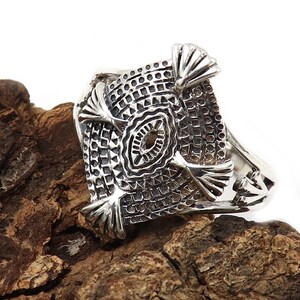 Flower Ring, Duet Flowers Ring, Floral Ring, Sterling Silver, Boho Flower Ring, Stacking Ring, Midi Ring, Flowers Crown Ring, JSR-1129A