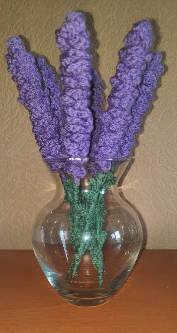 Crochet lavender stalk (1 stalk)