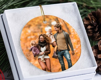 Family Keepsakes Family Photo Ornament Baby&#39;s First Ornaments Image Wedding Photo Engagement Photos Couples Ornament Our First Year