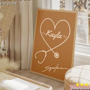 Custom Signature Nurse Gift Frames Wall Art Frame Artwork Decor Decor Frame Art Nurse Custom Frame Gifts Personalized Art Wall Nurse Sign