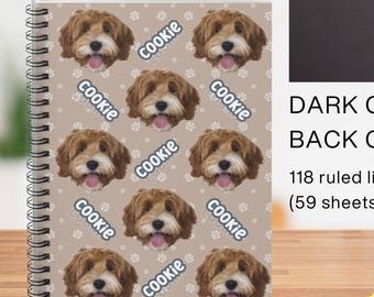 Notebook Customized Gifts for Dog Lovers Photos of Dogs Notepad Spiral Notebook Custom Dog Photo Gift for Pet Lovers Custom Notebook Gift