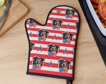 Personalized Oven Mitt Custom Dog Kitchen Dad Gift Mom Personalized Pet Lover Gift Dog Photo Oven Mitt Face Veteran Gift Mom Dog Potholder