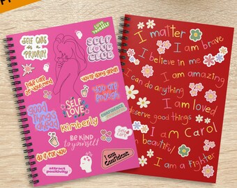 Self Love Notebook Manifestation Journal Affirmation Personalized Notebook Journal Gift for Therapist Personalized Gift Notebook