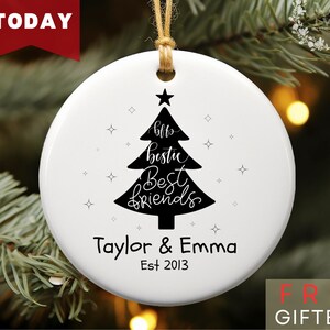 Best Friend Friendship Ornament Besties Friends Forever You Are My Person Special Friend Gift Personalized Friend Gift Sister Ornament