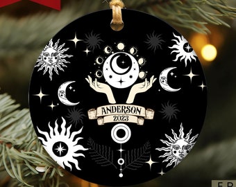 Witch Ornament Moon Ornament  Witch Hand Moon Phase Decor Witchcraft Decor Witch Christmas Ornament Witch Decorations, Scary Ornaments