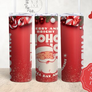 Personalized HolidayTumbler With Straw Custom Winter Tumbler  Personal Tumbler Christmas Gift for Her Xmas Tumbler Christmas Travel