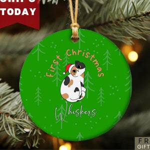 Personalized Pet Ornament Custom Dog Christmas Ornament Pet Memorial Ornament Cat Christmas Photo Ornament Pet Portrait Name Gift