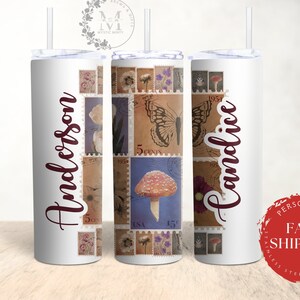Custom Tumbler Vintage Decor Gift Personalized Name Tumbler Cup with Lid and Straw Perfect Gift Travel Tumbler Mug Gift for Mom Friend Cups