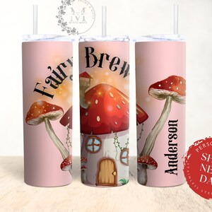 Mushroom Tumbler with Lid and Straw Mushroom Lovers Gift Personalized Tumbler with Straw Mothers Day Gift Custom Tumbler Mushroom Mug