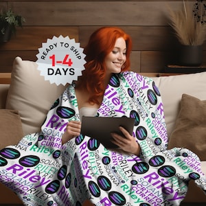Cryptocurrency Day Trader Custom Blankets Bitcoin Throw Blanket Adult Blanket Tether Avalanche Dogecoin Ethereum Coin Personalized Blanket