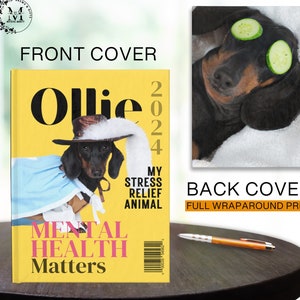 Personalized Dog Journal Notebook Gift for Pet Lover Journal Dog Portrait From Photo Custom Journal Spiral Gift for Dog Owner Sympathy Gift