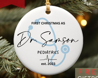 Doctor Christmas Ornament Personalized Dr Ornament Doctor Gift Dr Christmas Gift Custom Doctor Gift Physician Gift
